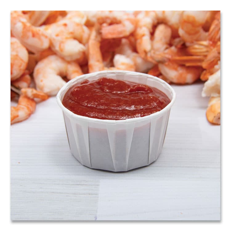 DART Paper Portion Cups, ProPlanet Seal, 3.25 oz, White, 250/Bag, 20 Bags/Carton (SCC325) thumbnail 4