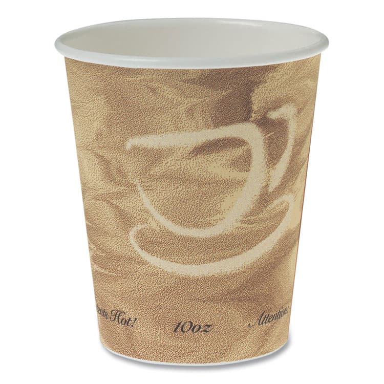 DART Single Sided Poly Paper Hot Cups, 10 oz, Mistique Design, 50/Bag, 20 Bags/Carton (SCC370MS)