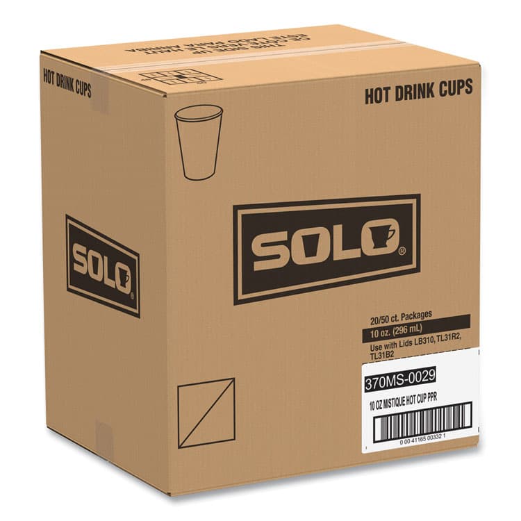 DART Single Sided Poly Paper Hot Cups, 10 oz, Mistique Design, 50/Bag, 20 Bags/Carton (SCC370MS) thumbnail 2