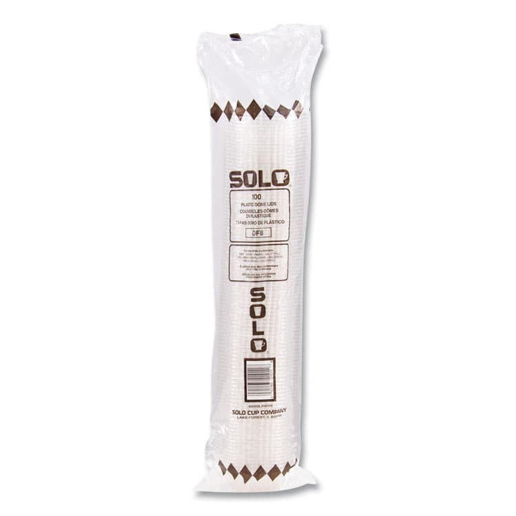 DART Flat-Top Dome PET Plastic Lids, For 6 oz to 10 oz Containers, 3.96" Diameter x 1.25" h, Clear, 1,000/Carton (SCCDF8) thumbnail 3