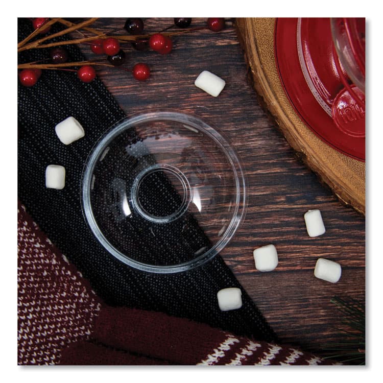 DART Ultra Clear Dome Cold Cup Lids, Fits 16 oz to 24 oz Cold Cups, Plastic, Clear, 100/Pack (DCCDLR626PK) thumbnail 4