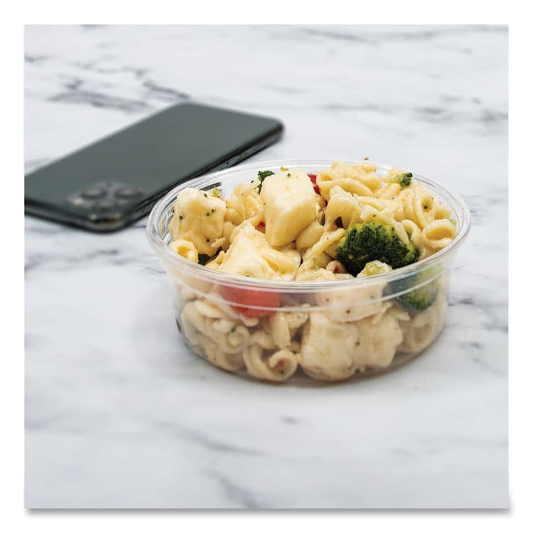 DART MicroGourmet Food Container, 8 oz, 4.1" Diameter x 1.14" h, Clear, Plastic, 500/Carton (DCCMN80100) thumbnail 4