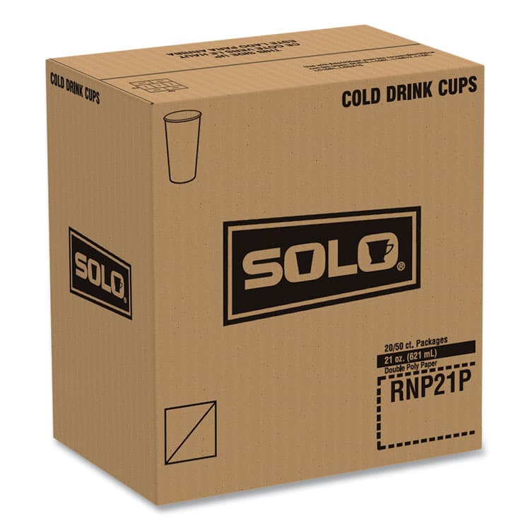 DART Double-Sided Poly (DSP) Paper Cold Cups, 21 oz, White, 1,000/Carton (SCCRNP21P2050) thumbnail 2