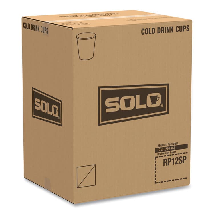 DART Double-Sided Poly (DSP) Paper Cold Cups, 12 oz, White, 2,000/Carton (SCCRP12SP2050) thumbnail 2