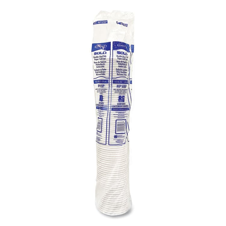 DART Double-Sided Poly (DSP) Paper Cold Cups, 12 oz, White, 2,000/Carton (SCCRP12SP2050) thumbnail 3