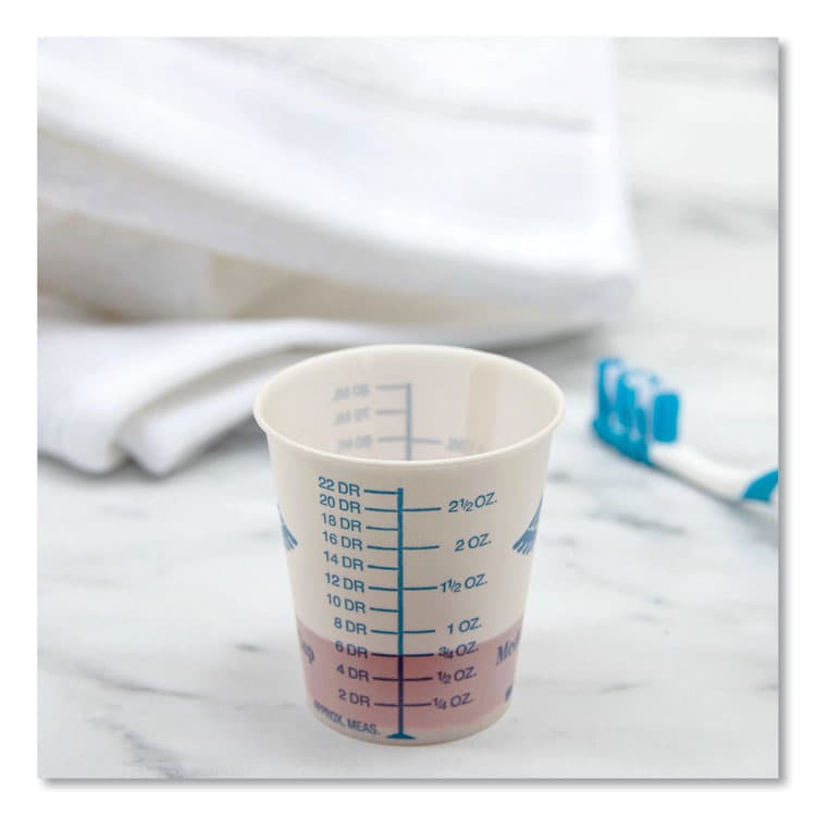 DART Paper Specimen Cups, 8 oz, Blue/White, 50/Sleeve, 20 Sleeves/Carton (SCCSC378) thumbnail 3