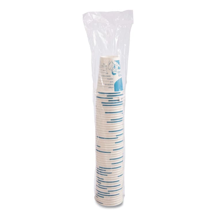 DART Paper Specimen Cups, 8 oz, Blue/White, 50/Sleeve, 20 Sleeves/Carton (SCCSC378) thumbnail 2