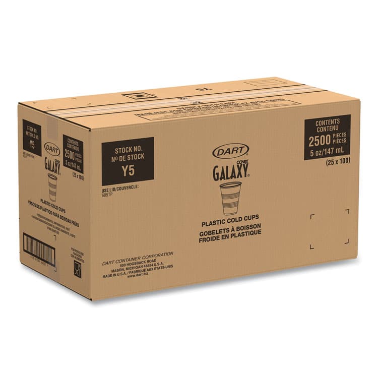 DART High-Impact Polystyrene Cold Cups, 5 oz, Plastic, Translucent, 100/Pack (DCCY5PK) thumbnail 2