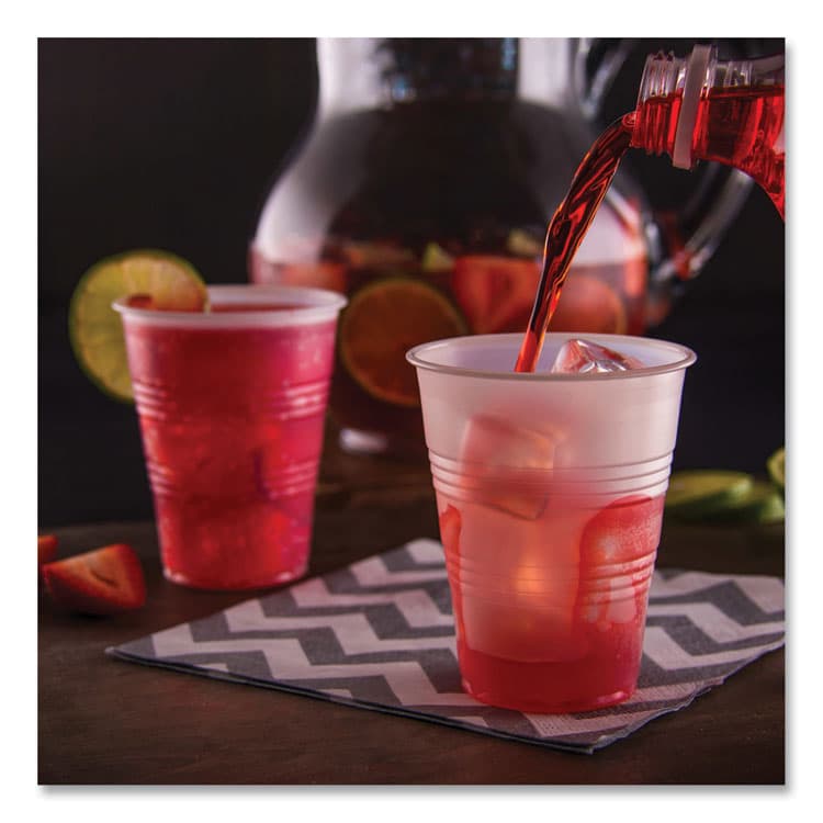 DART High-Impact Polystyrene Cold Cups, 9 oz, Plastic, Translucent, 100/Sleeve, 25 Sleeves/Carton (DCCY9CT) thumbnail 3