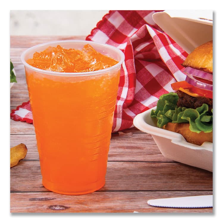 DART High-Impact Polystyrene Squat Cold Cups, 12 oz, Plastic, Translucent, 50/Sleeve, 20 Sleeves/Carton (DCCY12S) thumbnail 4