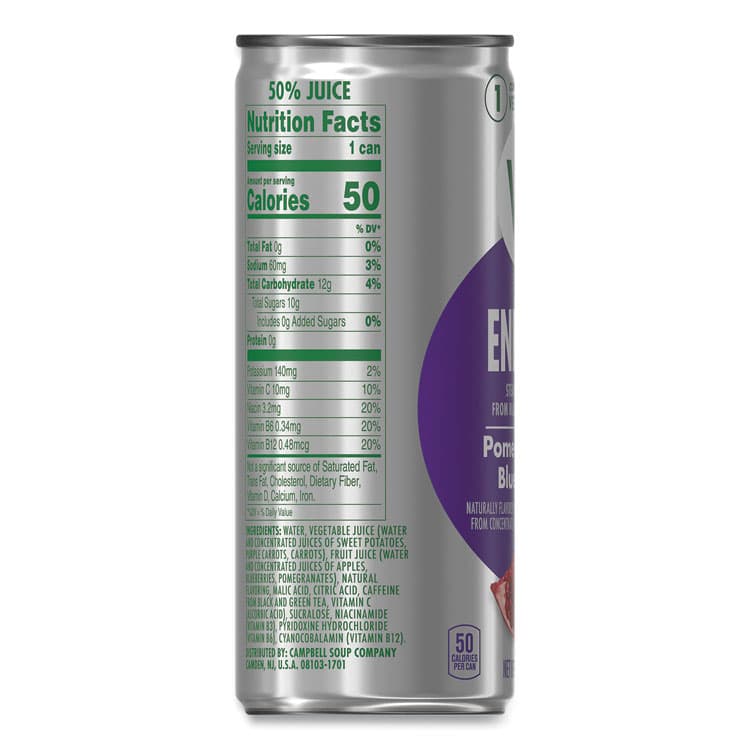 CAMPBELL'S V8 Plus ENERGY, Pomegranate Blueberry, 8 oz Can, 24/Carton (GRR35100014) thumbnail 2