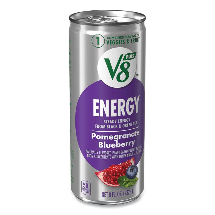 CAMPBELL'S V8 Plus ENERGY, Pomegranate Blueberry, 8 oz Can, 24/Carton (GRR35100014) thumbnail 4