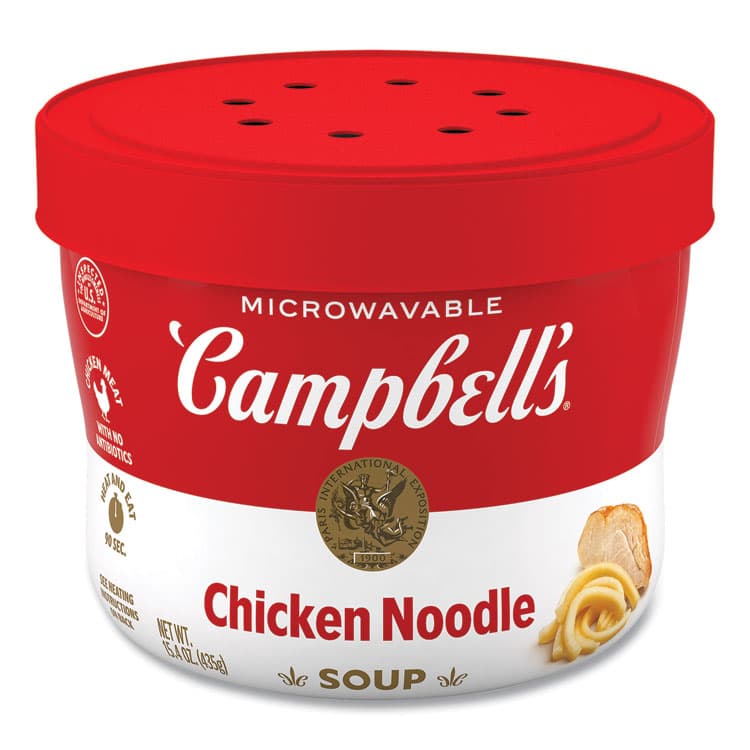 CAMPBELL'S Chicken Noodle, 15.4 oz Bowl, 8/Carton (GRR35100010) thumbnail 4