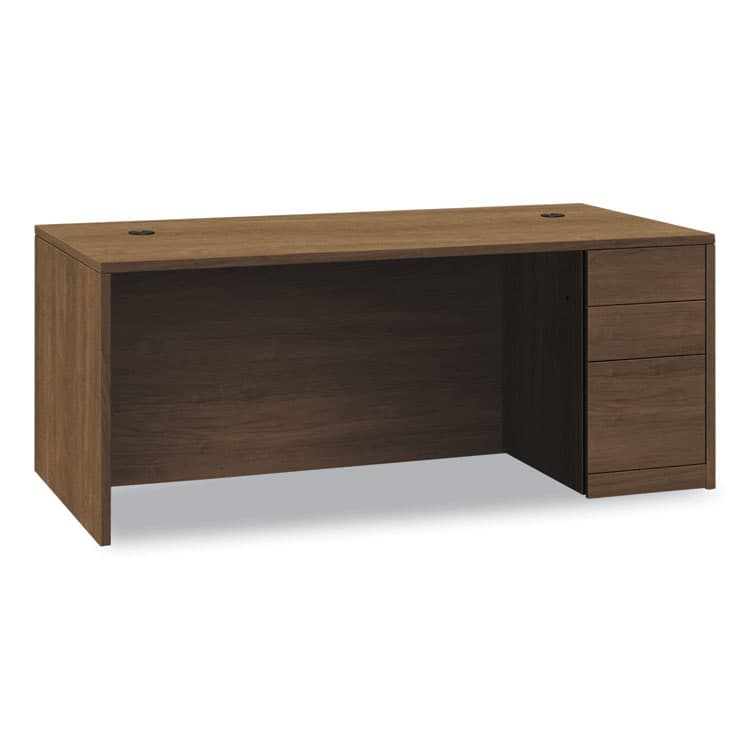 HON COMPANY 10500 Series Single Full-Height Pedestal Desk, Right: Box/Box/File, 72" x 36" x 29.5", Pinnacle (HON105895RPINC)
