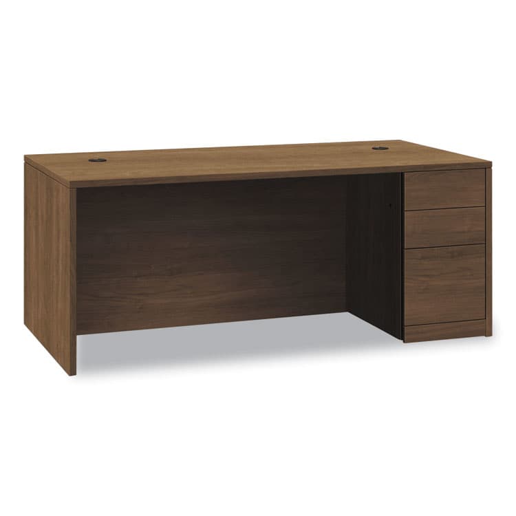 HON COMPANY 10500 Series Single Full-Height Pedestal Desk, Right: Box/Box/File, 72" x 36" x 29.5", Pinnacle (HON105895RPINC) thumbnail 2
