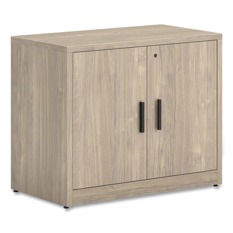 HON COMPANY 10500 Series Storage Cabinet with Doors, Two Shelves, 36" x 20" x 29.5", Kingswood Walnut (HON105291LKI1)