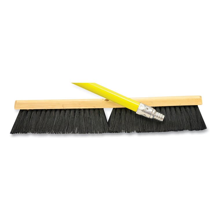 BOARDWALK Tampico Push Broom Kit, 36" x 60" Metal Handle, Black/Yellow (BWK20236KIT)