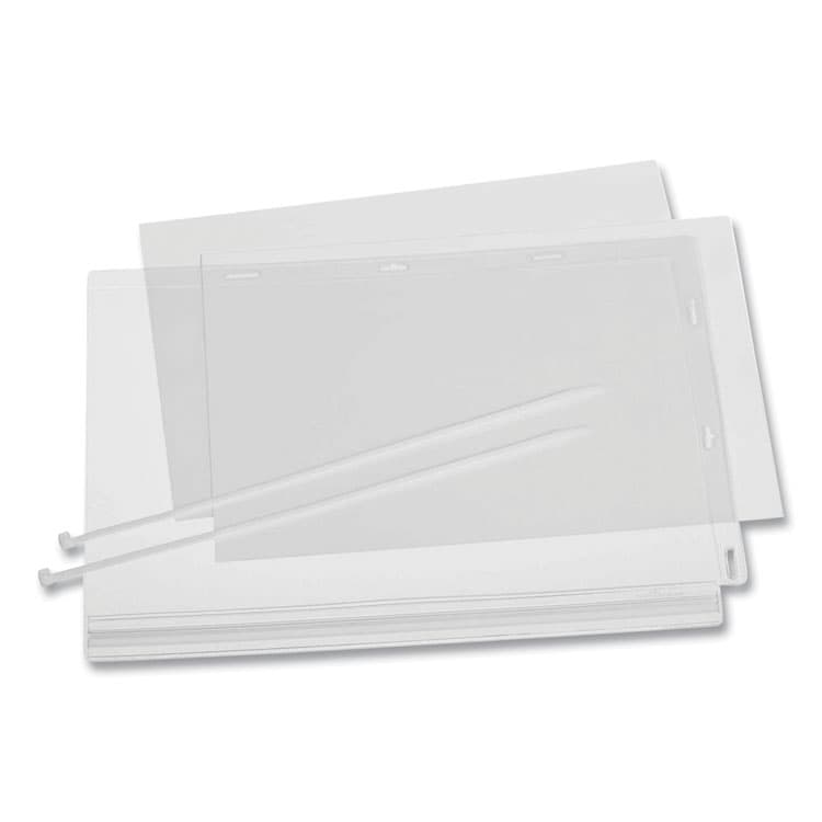 DURABLE OFFICE PRODUCTS CORP. Water Resistant Sign Holder Pockets with Cable Ties, 8.5 x 11, Clear Frame, 5/Pack (DBL502719) thumbnail 4