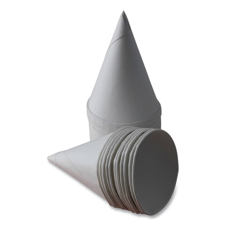 SOLUPAC Cone Cups, 4.5 oz, Sugarcane, White, 5,000/Carton (TDPCC45) thumbnail 2