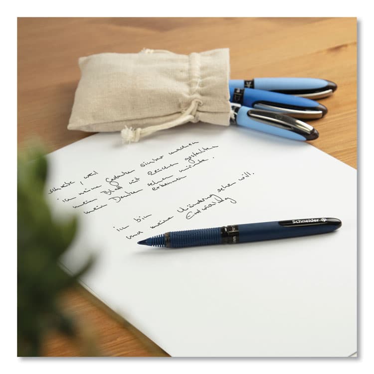 SCHNEIDER One Business Rollerball Pen, Stick, Fine 0.6 mm, Assorted Ink and Barrel Colors, 4/Pack (RED183094) thumbnail 4