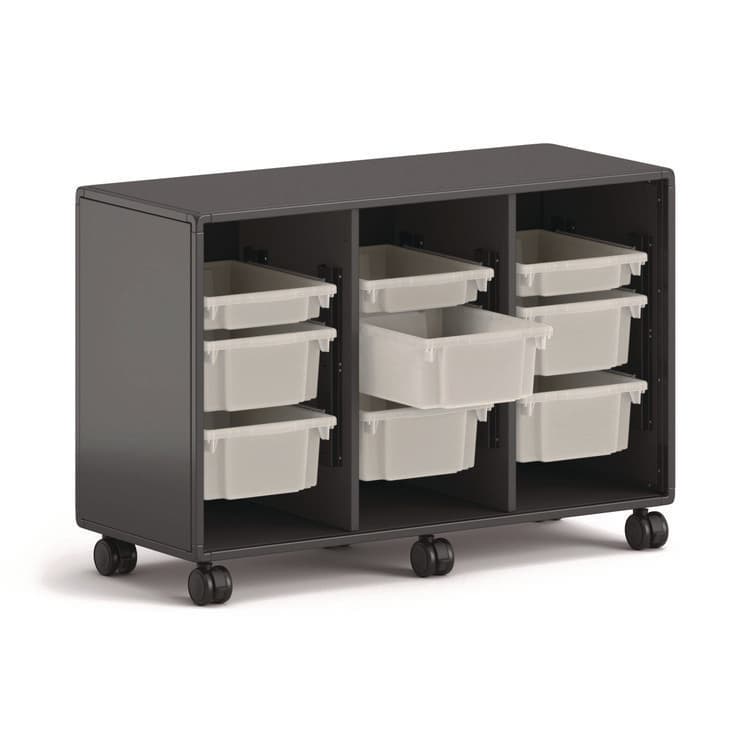 HON COMPANY Class-ifi Tote Storage Cabinet, Three-Wide, 46.63" x 18.75" x 31.38", Charcoal Gray (HONEST2H3WNSSNA) thumbnail 4
