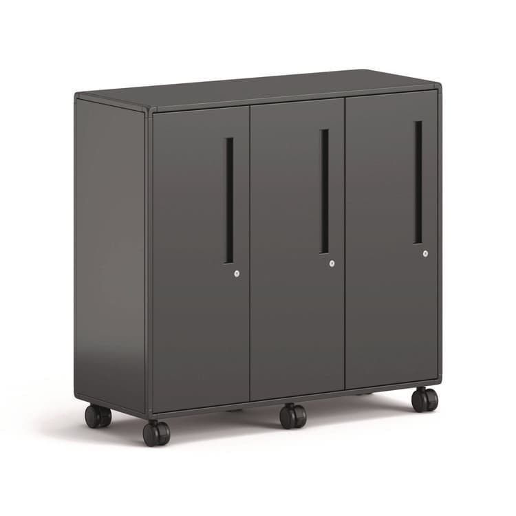 HON COMPANY Class-ifi Tote Storage Cabinet, Three-Wide, 46.63" x 18.75" x 44.13", Charcoal Gray (HONEST3H3WNSSNA) thumbnail 4