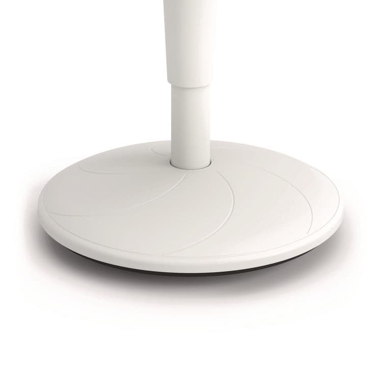 HON COMPANY Revel Adjustable Height Fidget Stool, Backless, Supports Up to 250 lb, 13.75" to 18.5" Seat Height, Charcoal Seat, White Base (HONEFS01S) thumbnail 2