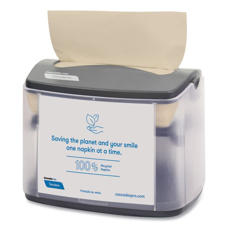 CASCADES TISSUE GROUP Tandem Tabletop Napkin Dispenser, 6.1 x 8.16 x 6.3, Gray, 4/Carton (CSDC402) thumbnail 4