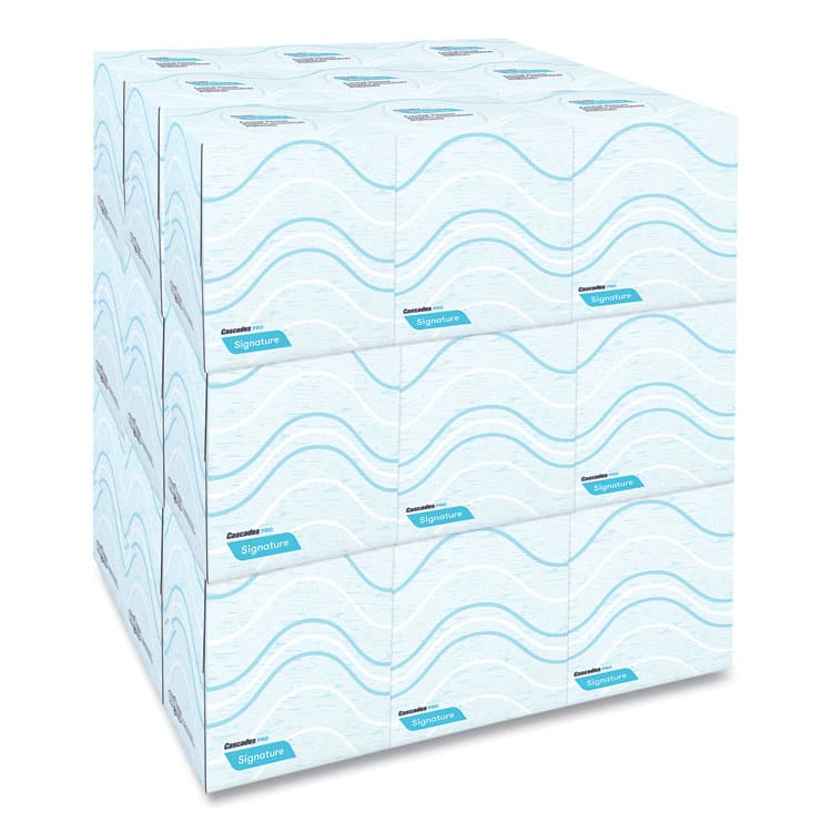 CASCADES TISSUE GROUP Signature Facial Tissue, Cube Box, 2-Ply, White, 90 Sheets/Box, 36 Boxes/Carton (CSDF710) thumbnail 4