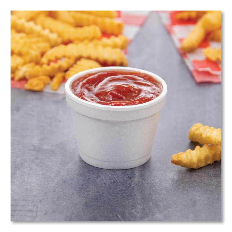 DART Bowl Containers, 4 oz, White, Foam, 1,000/Carton (DCC4J6) thumbnail 4