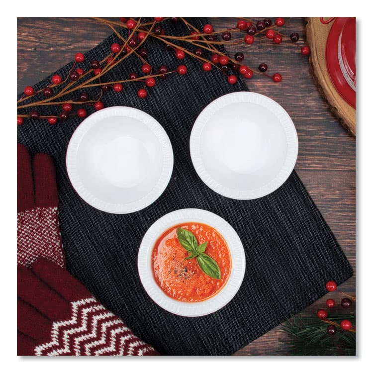 DART Concorde Non-Laminated Foam Dinnerware, Bowl, 5 oz, White, 125/Pack, 8 Packs/Carton (DCC5BWWC) thumbnail 4