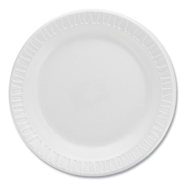 DART Quiet Classic Laminated Foam Dinnerware Plates, 6" dia, White, 125/Pack, 8 Packs/Carton (DCC6PWQR)
