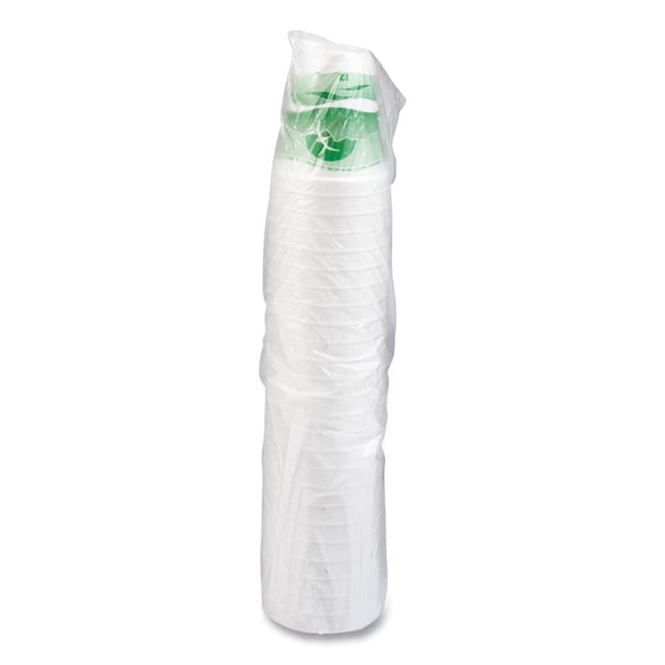 DART Horizon Hot/Cold Foam Drinking Cups, 12 oz, White/Green, 25/Bag, 40 Bags/Carton (DCC12J16H) thumbnail 3