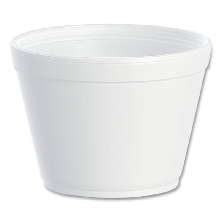 DART Foam Containers, Extra Squat, 16 oz, White, 25/Bag, 20 Bags/Carton (DCC16MJ32)