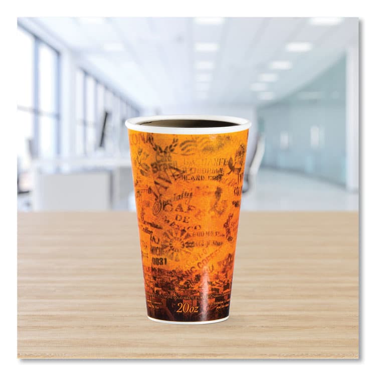 DART Fusion Escape Foam Hot/Cold Cups, 20 oz, Brown/Black, 500/Carton (DCC20U16ESC) thumbnail 4