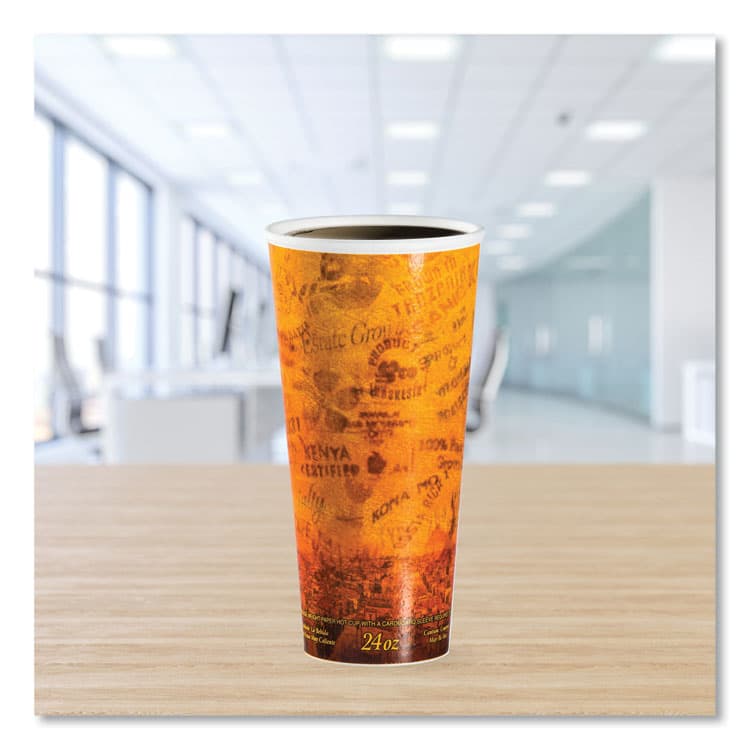 DART Fusion Escape Foam Hot/Cold Cups, 24 oz, Brown/Black, 500/Carton (DCC24U16ESC) thumbnail 4