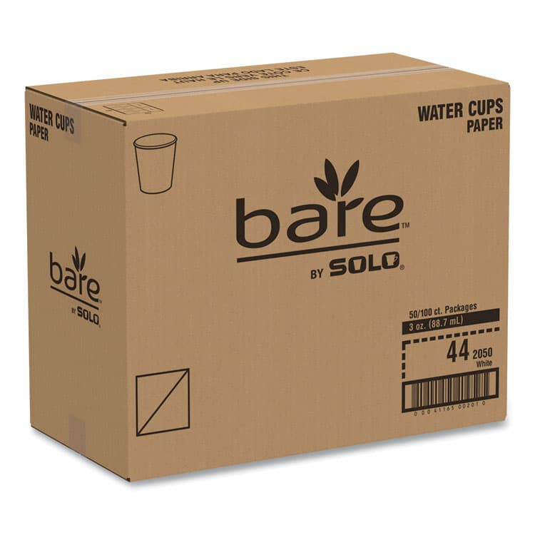 DART Bare Eco-Forward Treated Paper Cold Cups, ProPlanet Seal, 3 oz, Bare Design, 100/Sleeve, 50 Sleeves/Carton (SCC44BB) thumbnail 3