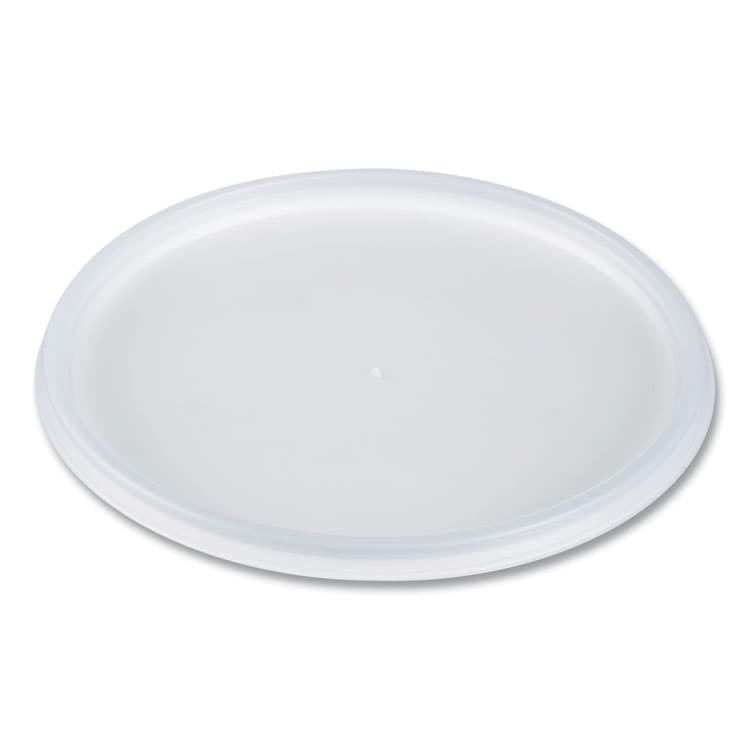 DART Plastic Lids for Foam Containers, Flat, Vented, Fits 24 oz to 32 oz, Translucent, 100/Pack, 5 Packs/Carton (DCC48JL)