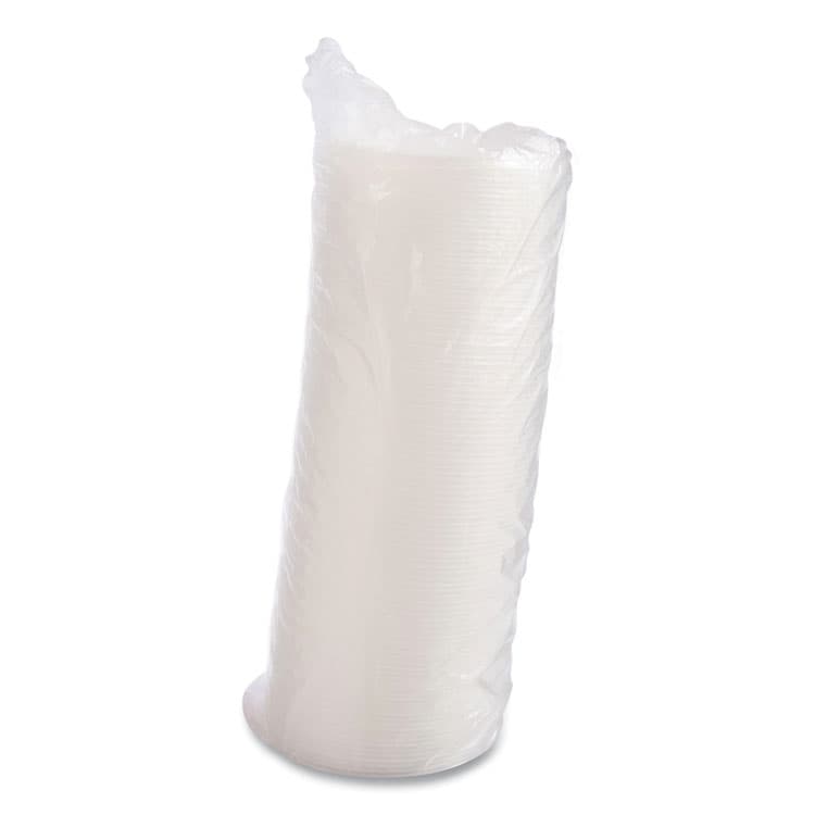DART Plastic Lids for Foam Containers, Flat, Vented, Fits 24 oz to 32 oz, Translucent, 100/Pack, 5 Packs/Carton (DCC48JL) thumbnail 3