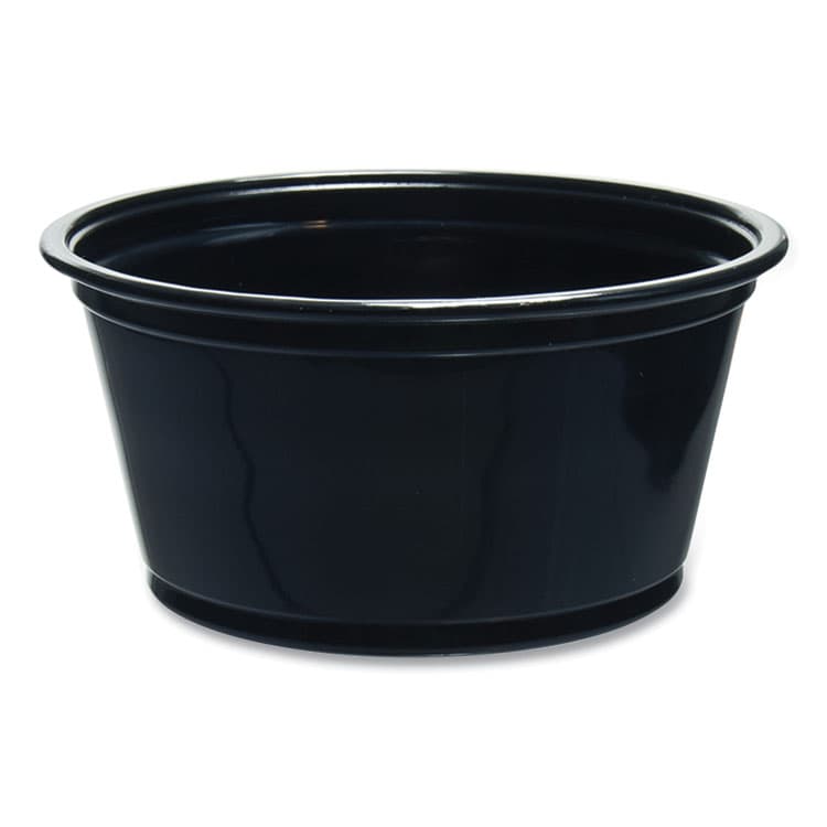 DART Conex Complements Portion/Medicine Cups, 2 oz, Plastic, Black, 125/Bag, 20 Bags/Carton (DCC200PCBLK)