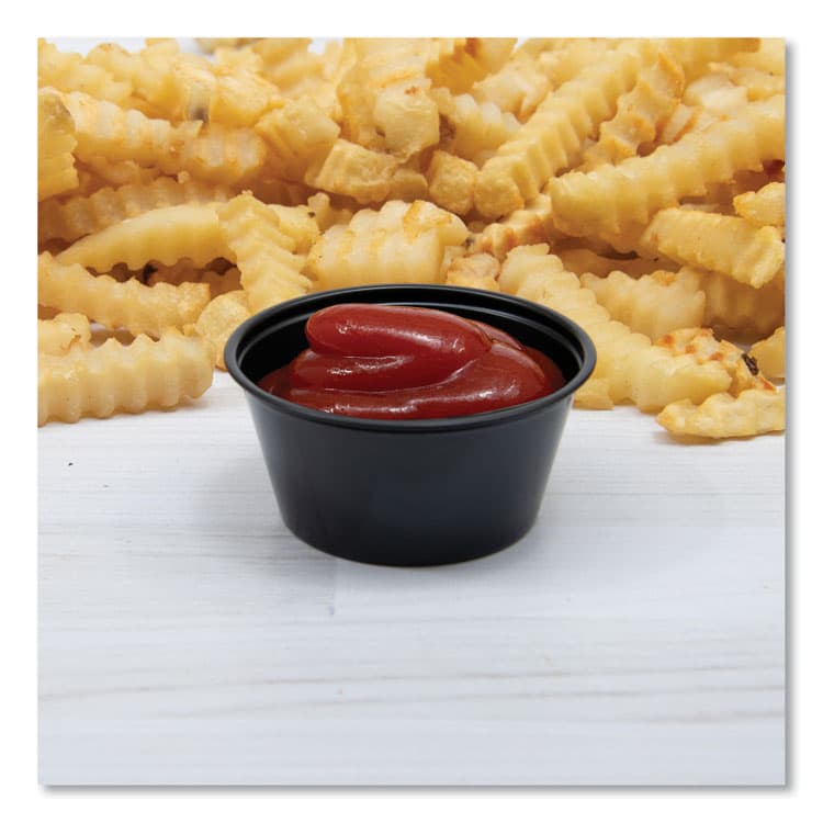 DART Conex Complements Portion/Medicine Cups, 2 oz, Plastic, Black, 125/Bag, 20 Bags/Carton (DCC200PCBLK) thumbnail 4