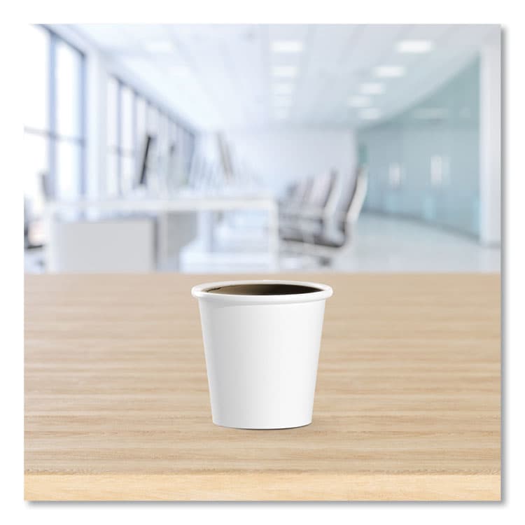 DART Single-Sided Poly Paper Hot Cups, 4 oz, White, 50 Bag, 20 Bags/Carton (SCC374W2050) thumbnail 4