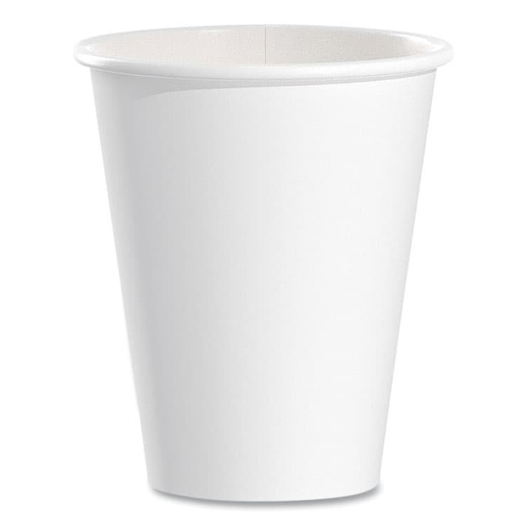 DART Single-Sided Poly Paper Hot Cups, 8 oz, White, 50/Bag, 20 Bags/Carton (SCC378W2050)
