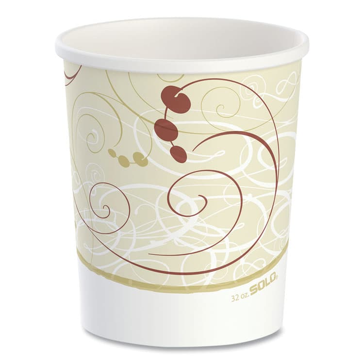 DART Flexstyle Double Poly Paper Containers, 32 oz, Symphony Design, Paper, 25/Pack, 20 Packs/Carton (SCCH4325SYM)