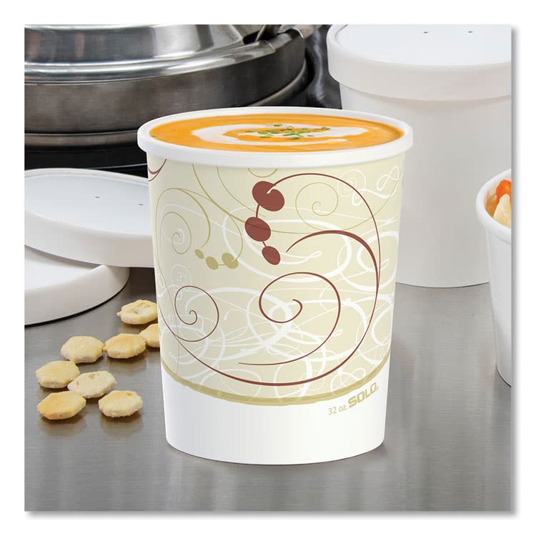 DART Flexstyle Double Poly Paper Containers, 32 oz, Symphony Design, Paper, 25/Pack, 20 Packs/Carton (SCCH4325SYM) thumbnail 4