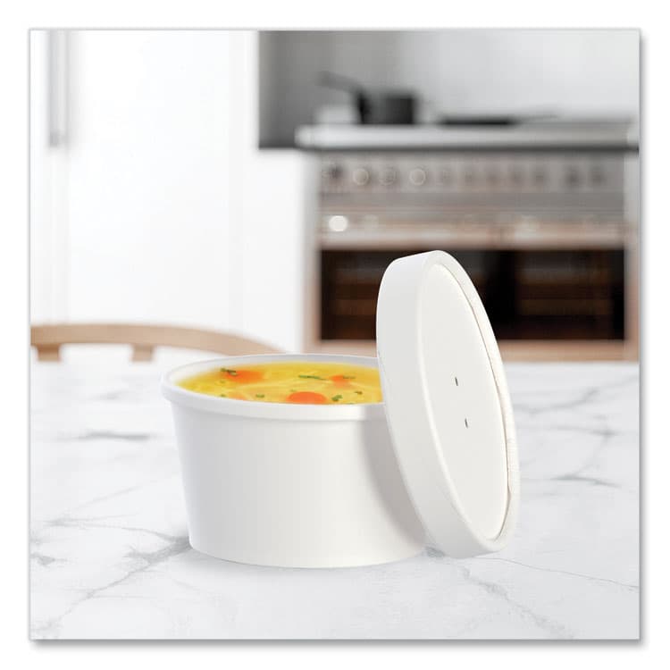 DART Flexstyle Double Poly Food Combo Packs, 8 oz, White, Paper, 25/Pack, 10 Packs/Carton (SCCKHSB8AWH) thumbnail 3