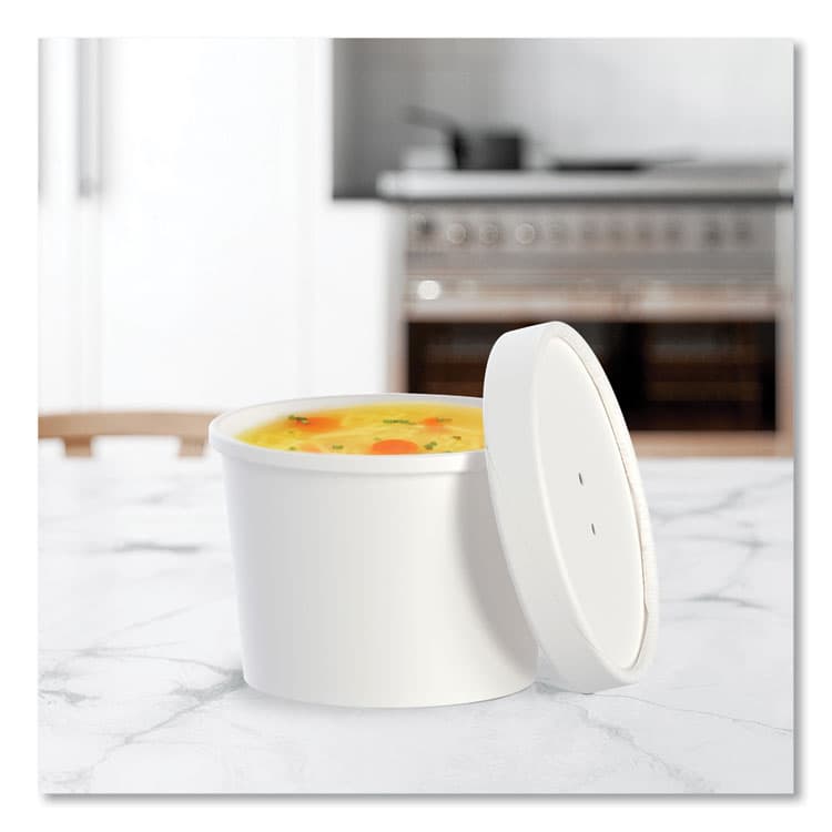 DART Flexstyle Food Lid Container, 12.1 oz, 3.6" Diameter, White, Plastic, 250/Carton (SCCKHSB12AWH) thumbnail 3