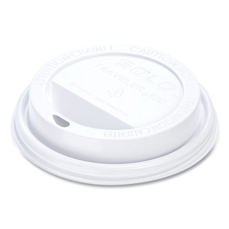 DART Traveler Cappuccino Style Dome Lid, Fits 10 oz to 24 oz Hot Cups, Plastic, White, 100/Pack, 10 Packs/Carton (SCCTLP316)