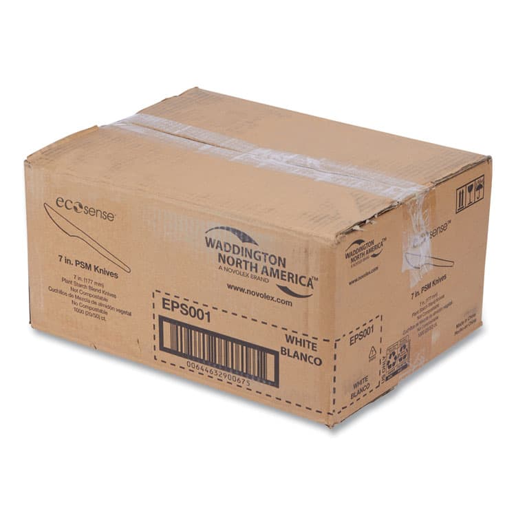 ECO-PRODUCTS,INC. EcoSense Renewable Plant Starch Cutlery, Knife, Plastic, Cream, 50/Pack, 20 Packs/Carton (WNAEPS001) thumbnail 3
