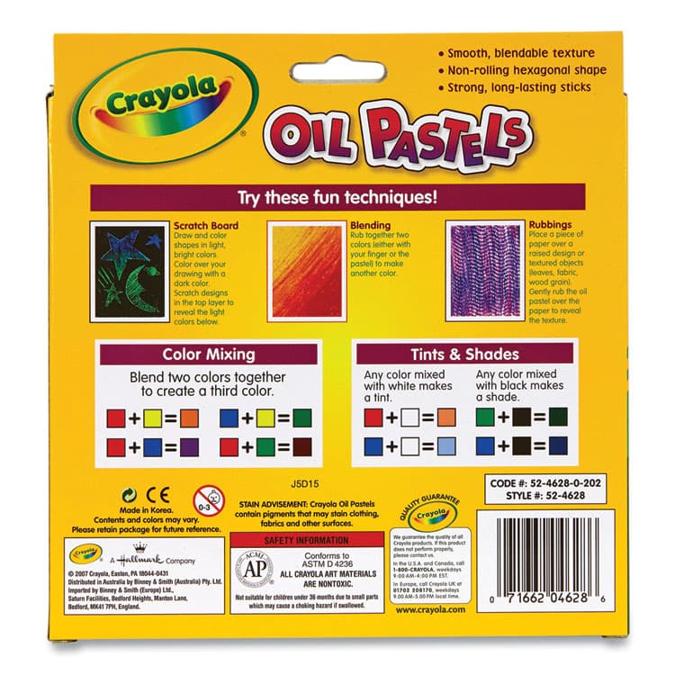 BINNEY & SMITH / CRAYOLA Oil Pastels, 28 Assorted Colors, 28/Pack (CYO524628) thumbnail 4
